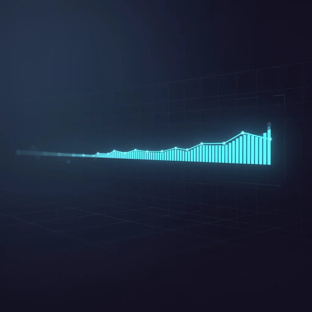 Ilustración del artículo: un panel de datos con un tramo del gráfico histórico desvanecido mientras las barras recientes siguen intactas.