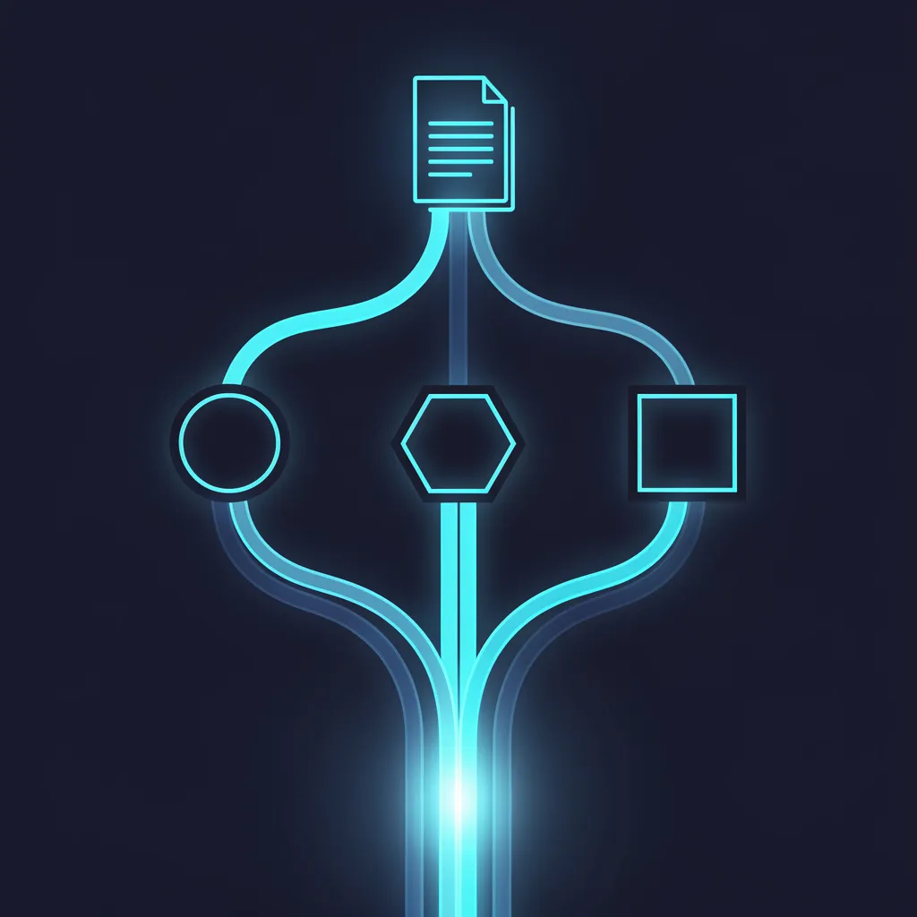 Ilustración del artículo: diagrama de tres palancas divergiendo desde una página estancada hacia señales de datos de competidores, disavow y canal de YouTube, con mejora de visibilidad al convergir.